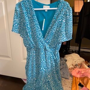 Blue Cheetah Print Dress